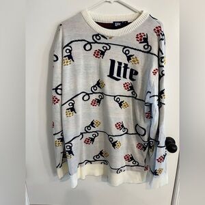Mens size XL Miller Lite Holiday Sweater